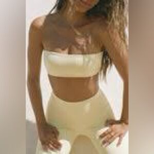 joah brown classic bandeau lemon - nwot